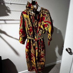 African handmade dress and headband